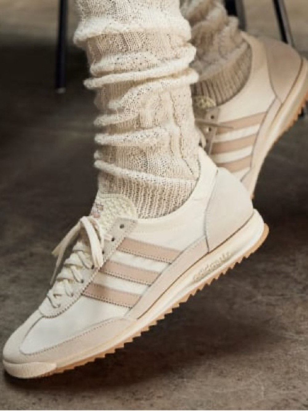Adidas SL 72 sneakers in a cream/grey colorway, size US 8.5 NWOT